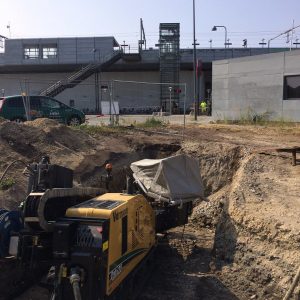 Styret underboring på Ny Ellebjerg St. i Valby. Styrbar underboring - Entreprenør Per Andersen